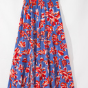  Sunset Bloom Tiered Maxi Skirt