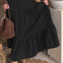  Midnight Meadow Tiered Maxi Skirt