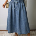  Bluebell Breeze Denim Midi Skirt