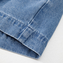  Denim Bow Peplum Top