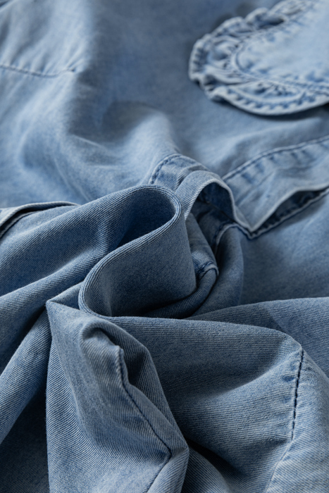 Ruffled Denim Darling Shirt