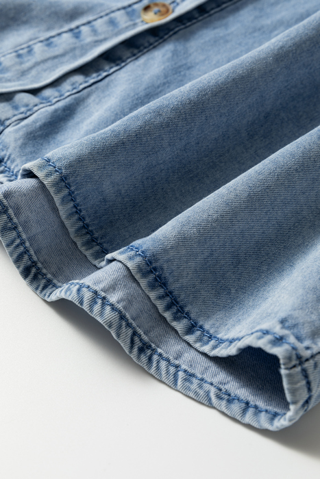 Ruffled Denim Darling Shirt