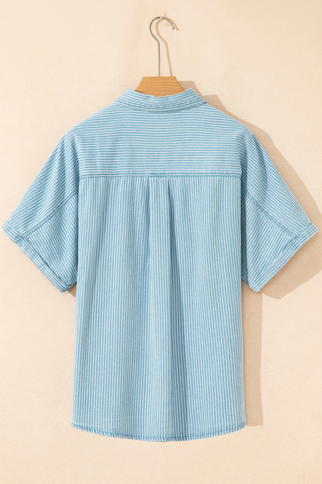 Coastal Stripe Button-Down Shirt
