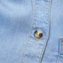  Ruffled Chambray Peplum Shirt
