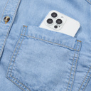  Ruffled Chambray Peplum Shirt