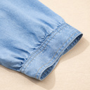  Ruffled Chambray Peplum Shirt