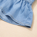  Ruffled Chambray Peplum Shirt