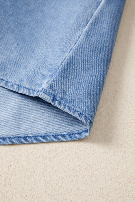 Denim Dream Ruffle Flutter Top