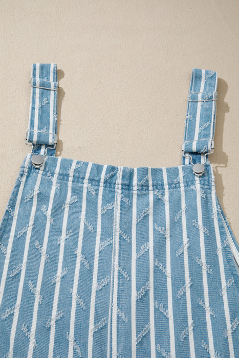 Bluebell Drift Distressed Denim Overalls