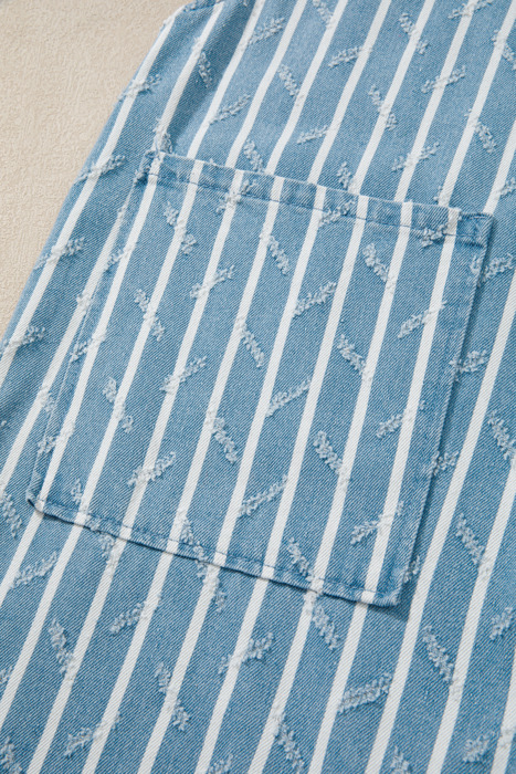 Bluebell Drift Distressed Denim Overalls