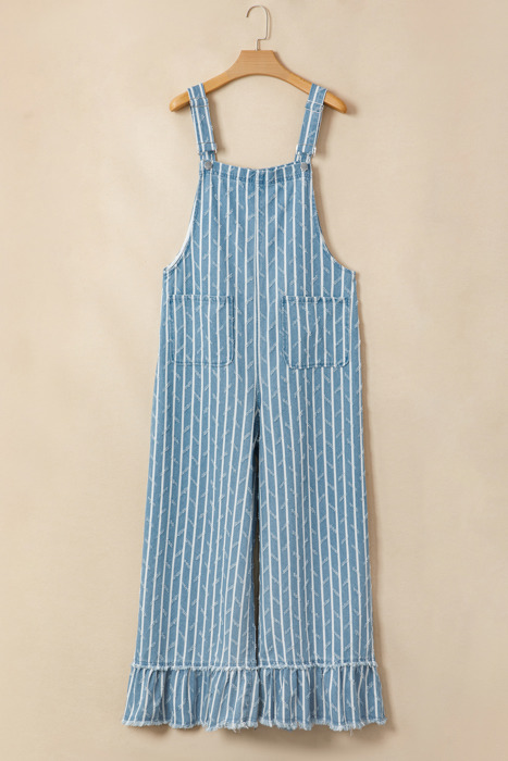 Bluebell Drift Distressed Denim Overalls