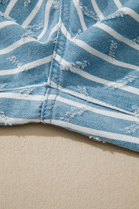 Bluebell Drift Distressed Denim Overalls