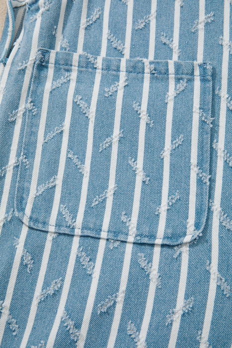 Bluebell Drift Distressed Denim Overalls