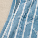  Bluebell Drift Distressed Denim Overalls