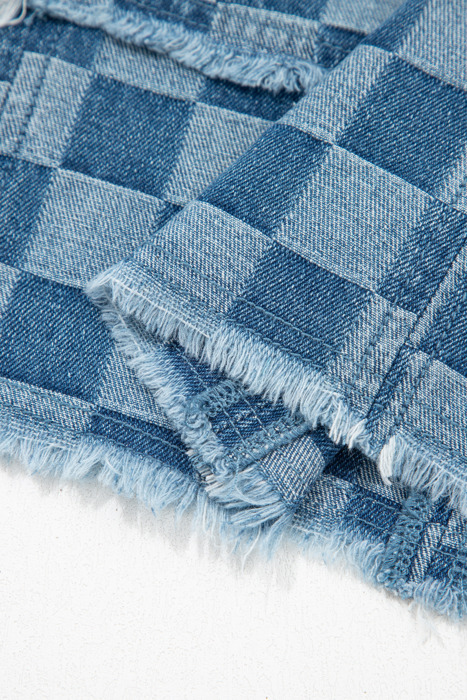 Denim Checkboard Breeze Shift Dress