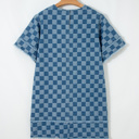  Denim Checkboard Breeze Shift Dress