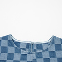  Denim Checkboard Breeze Shift Dress