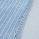  Coastal Breeze Pinstripe Denim Dress