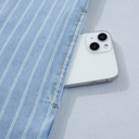  Coastal Breeze Pinstripe Denim Dress
