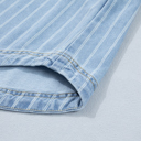  Coastal Breeze Pinstripe Denim Dress