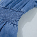  Blue Belle Zip Denim Midi Dress