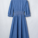  Blue Belle Zip Denim Midi Dress