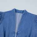  Blue Belle Zip Denim Midi Dress