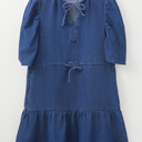  Indigo Ease Denim Mini Dress