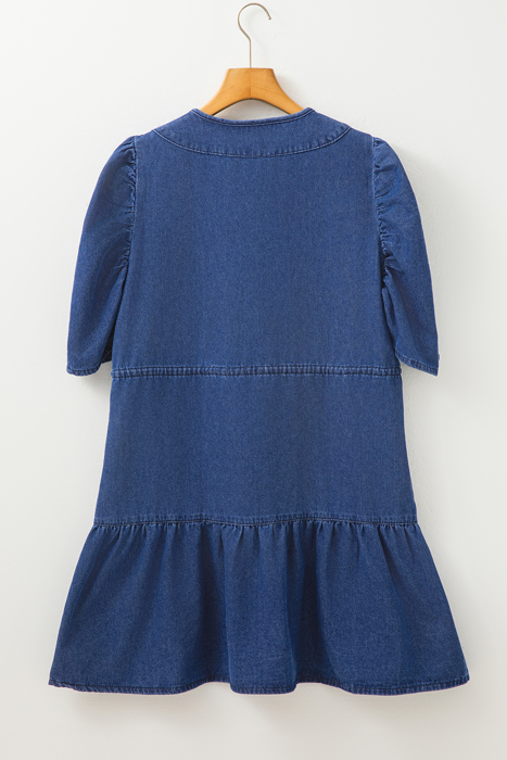 Indigo Ease Denim Mini Dress
