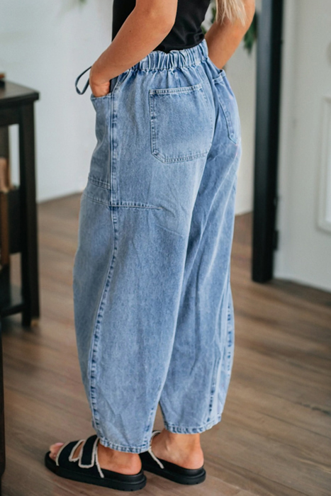 Breeze Cargo Denim Barrel Pants