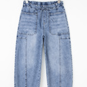  Breeze Cargo Denim Barrel Pants
