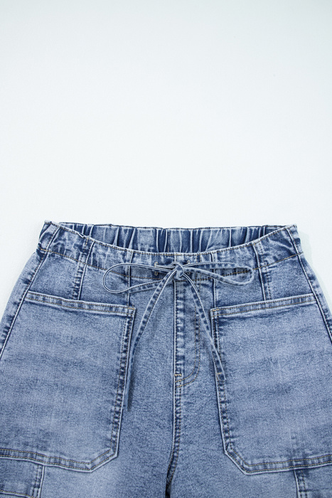 Breeze Cargo Denim Barrel Pants