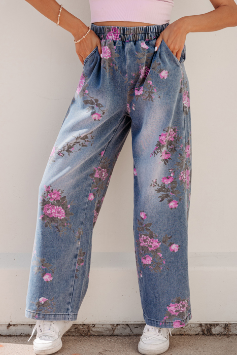 Blushing Garden Wide Leg Pants