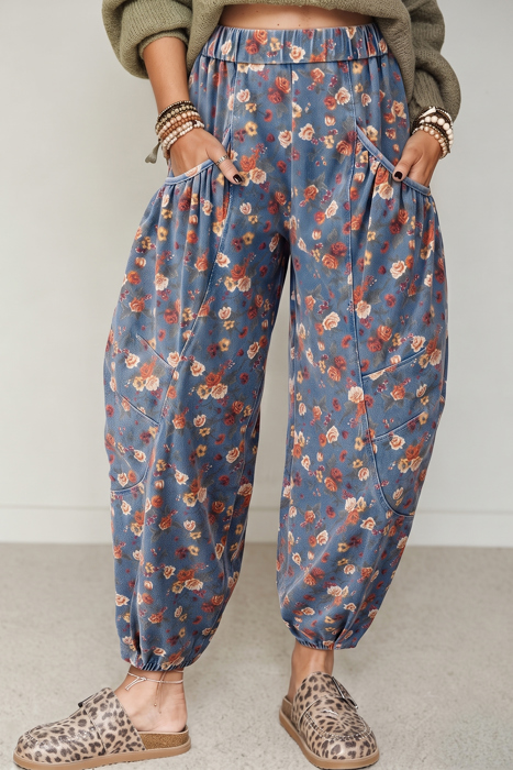 Autumn Bloom Barrel Leg Pants