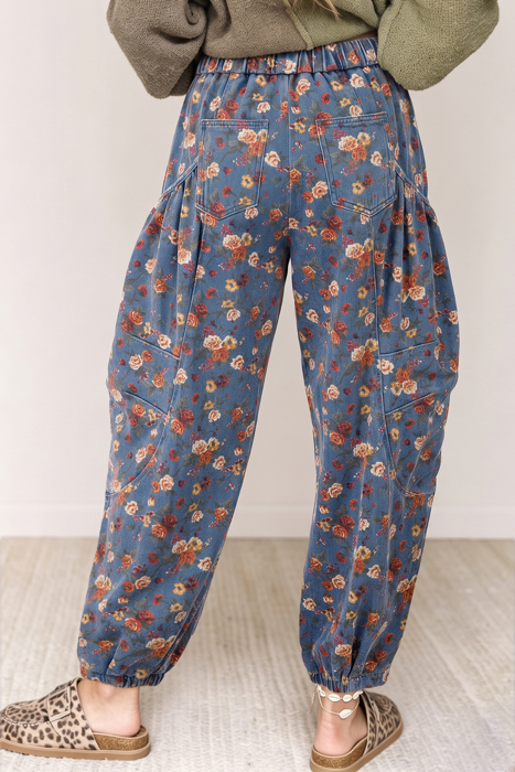 Autumn Bloom Barrel Leg Pants