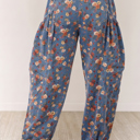  Autumn Bloom Barrel Leg Pants