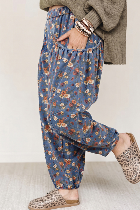 Autumn Bloom Barrel Leg Pants