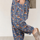  Autumn Bloom Barrel Leg Pants