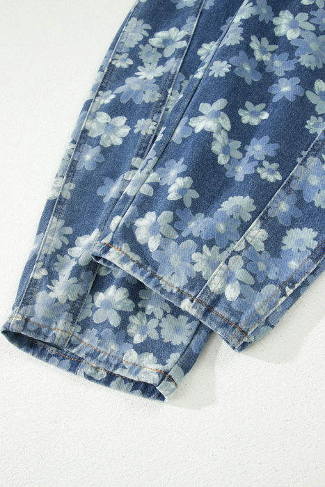 Bluebell Bloom Barrel Leg Pants
