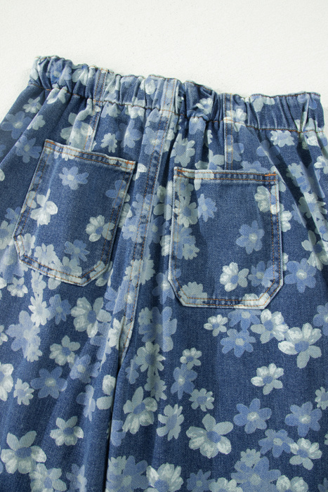 Bluebell Bloom Barrel Leg Pants