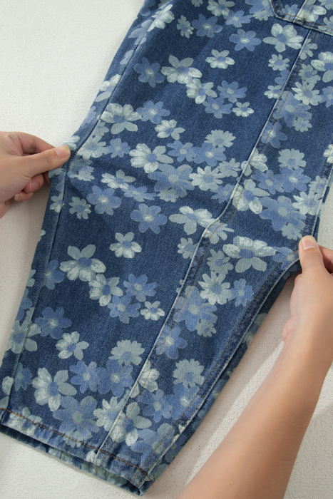 Bluebell Bloom Barrel Leg Pants