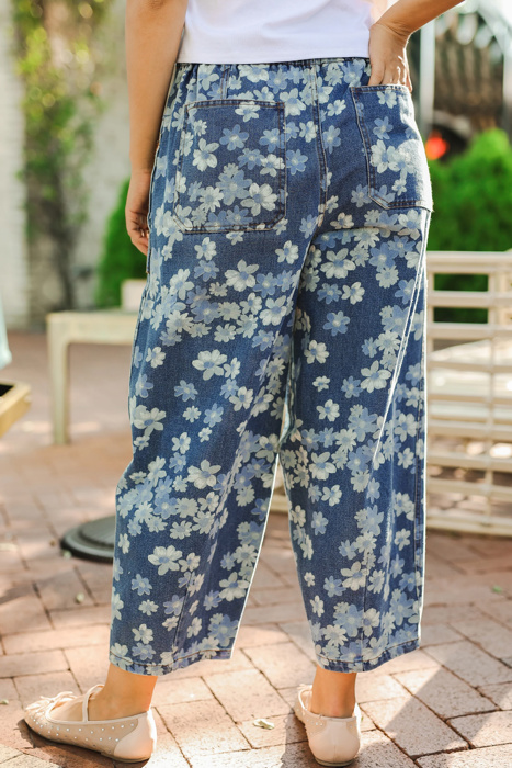 Bluebell Bloom Barrel Leg Pants