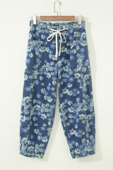 Bluebell Bloom Barrel Leg Pants