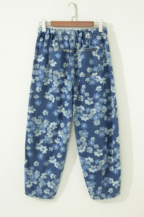 Bluebell Bloom Barrel Leg Pants