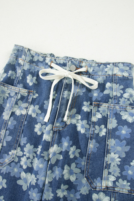 Bluebell Bloom Barrel Leg Pants