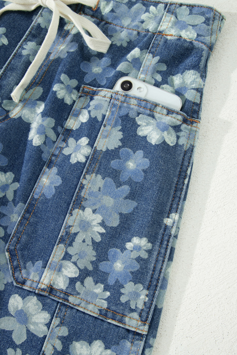 Bluebell Bloom Barrel Leg Pants