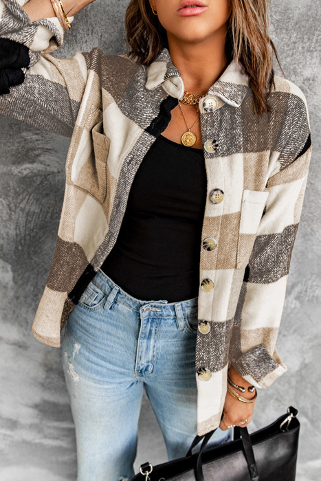 Mocha Patchwork Shacket