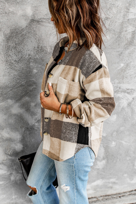 Mocha Patchwork Shacket