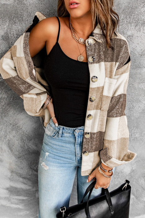 Mocha Patchwork Shacket
