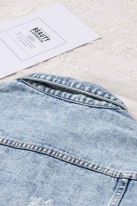 Rebel Edge Distressed Denim Jacket